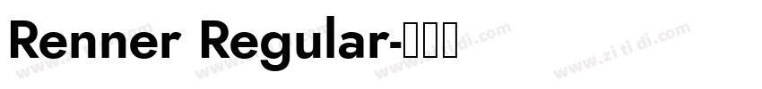 Renner Regular字体转换